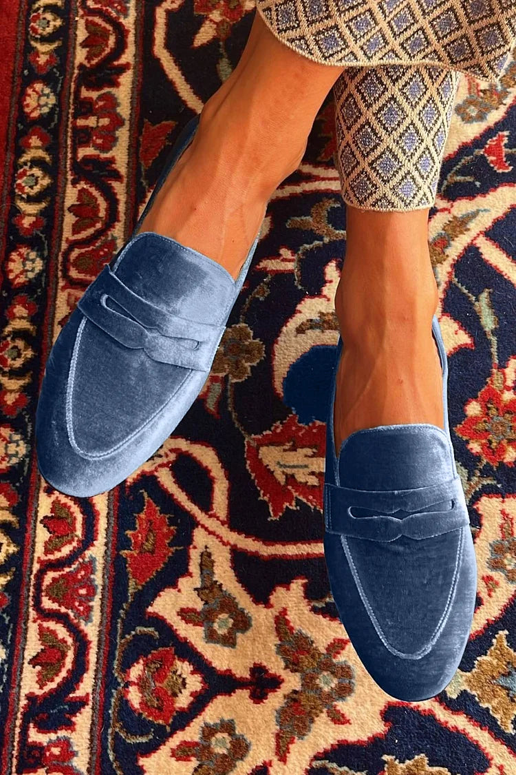 VELORA | Velvet Patchwork Loafers
