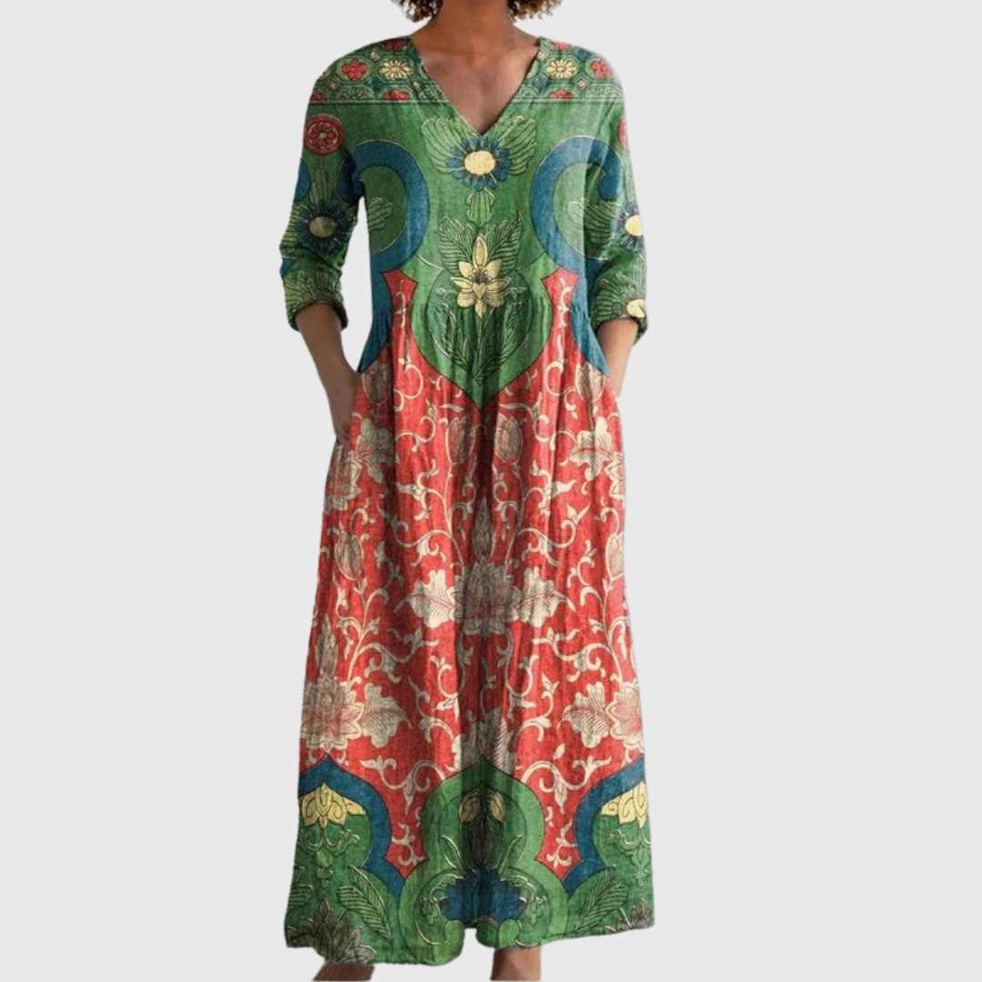 LENARA | Romantic Floral Maxi Dress