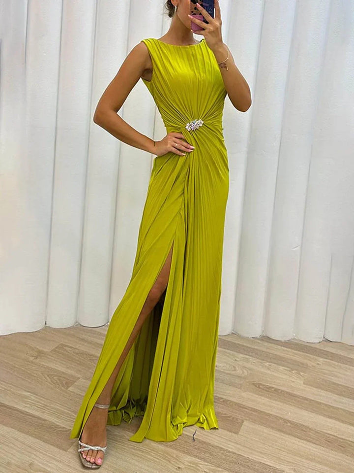 Winslie | Pleated Maxi Evening Dress