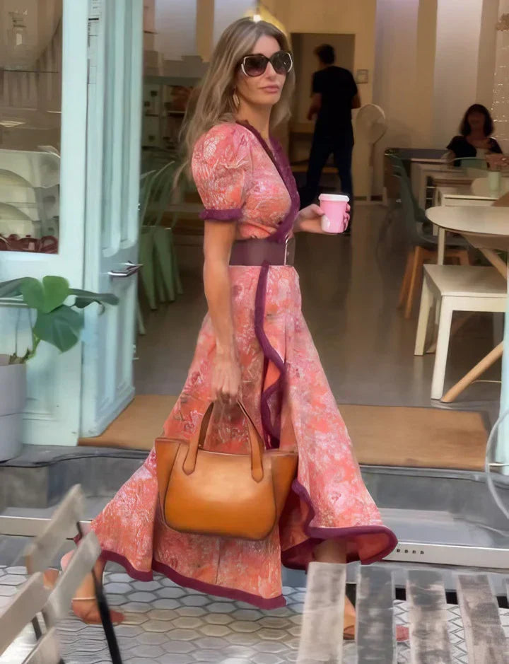 Liana | Summer Pink Maxi Dress