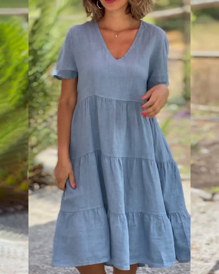 MAREN | Effortless V-Neck Shift Dress