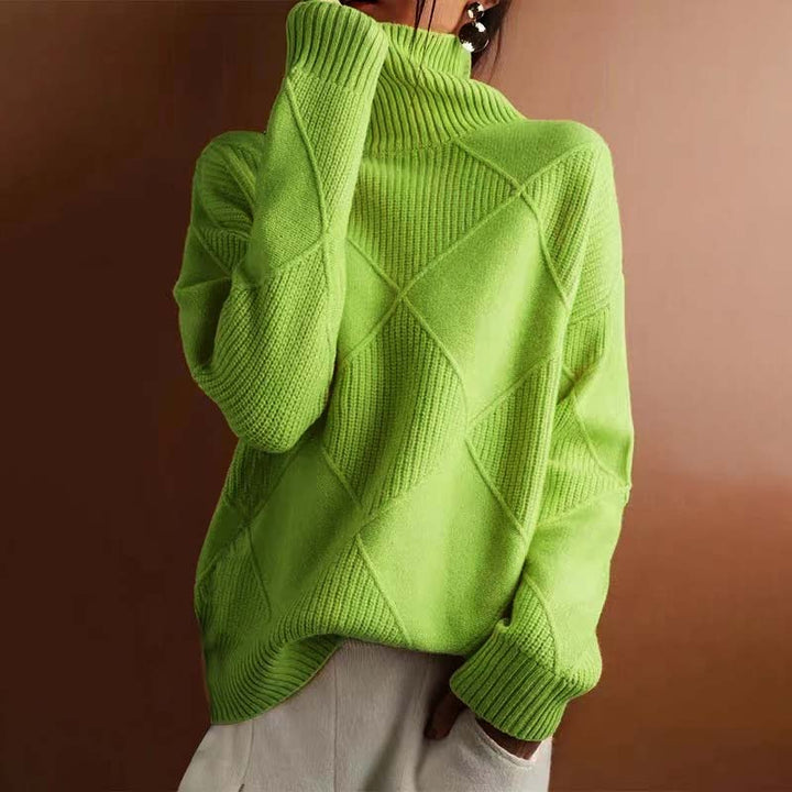REMMY | Elegant Textured Turtleneck Sweater