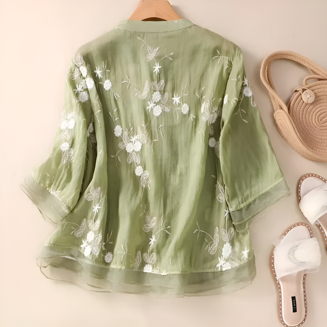SERENA | Embroidered Blouse with Romantic Detail