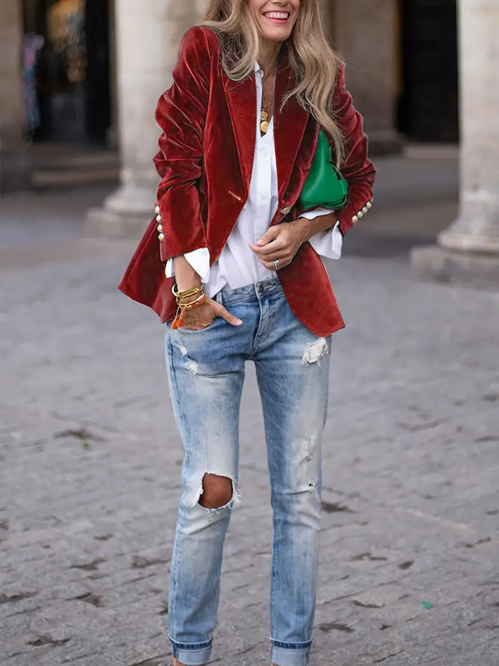 LIVARA | Velvet Tailored Blazer