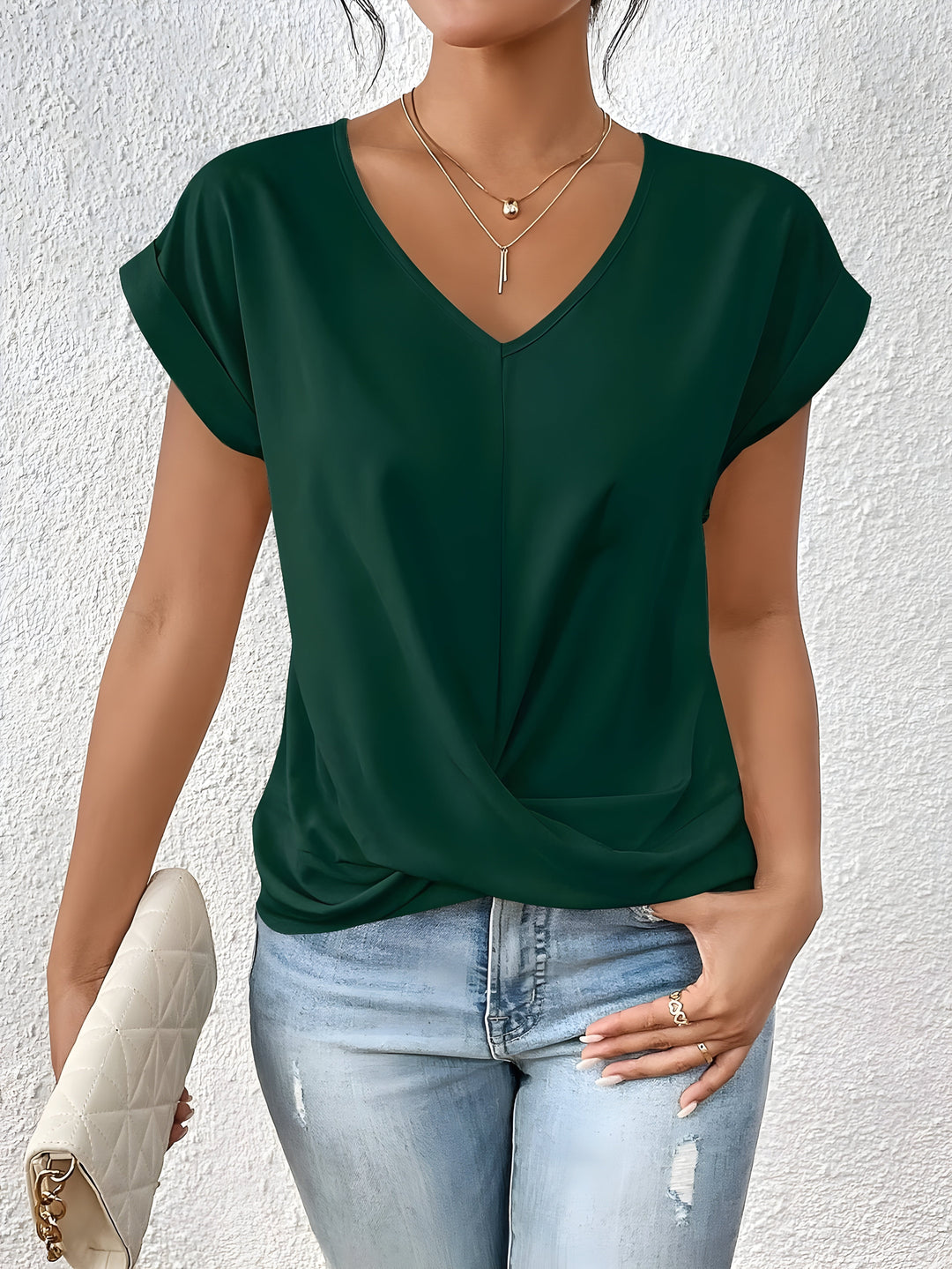 MAREN | Flattering Twist-Front Everyday Top