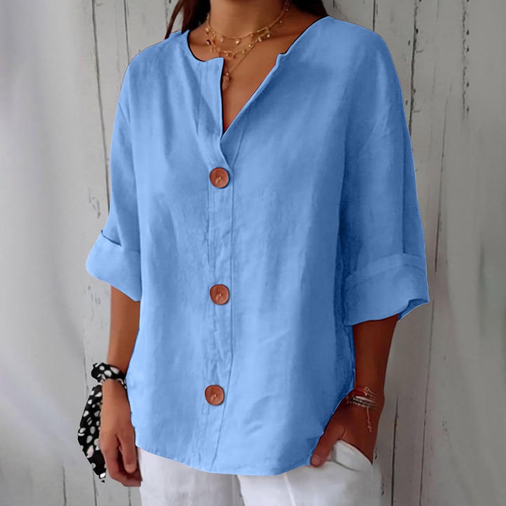MILA | Breezy Button Blouse