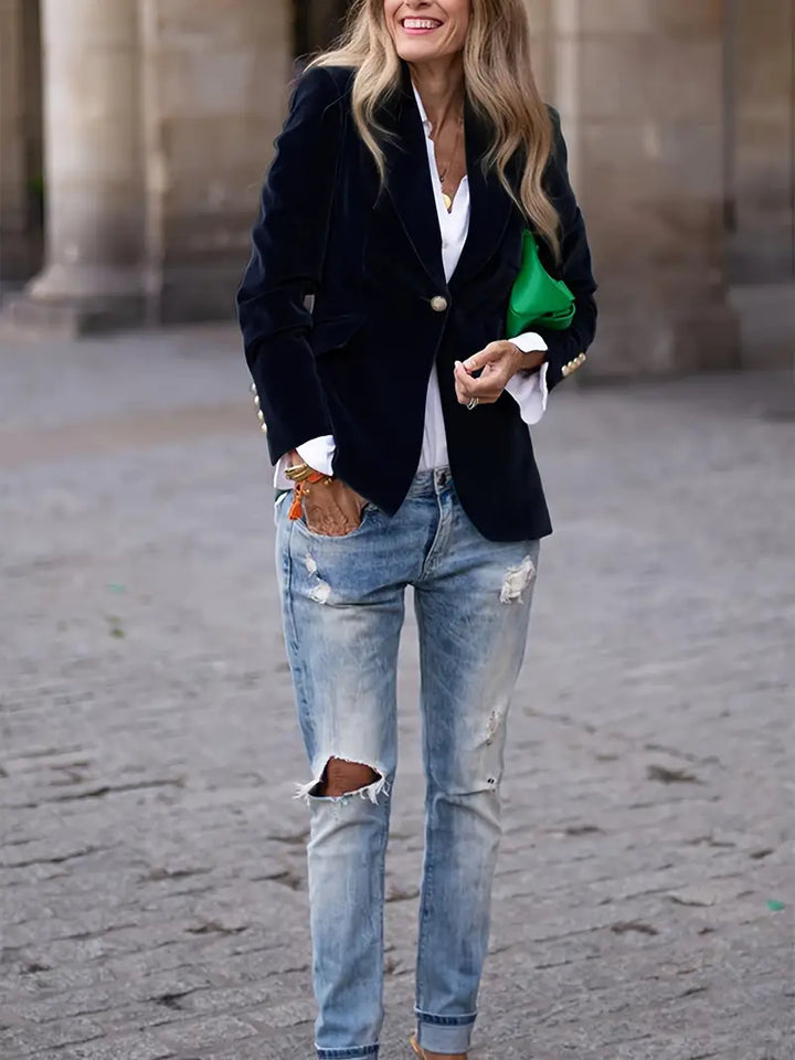 LIVARA | Velvet Tailored Blazer