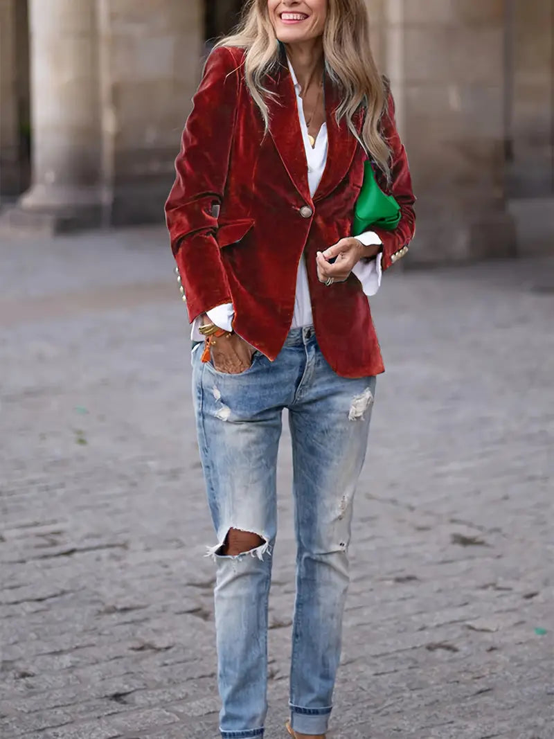 LIVARA | Velvet Tailored Blazer