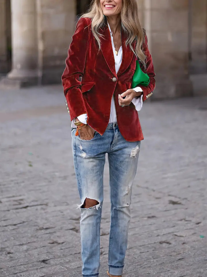 LIVARA | Velvet Tailored Blazer