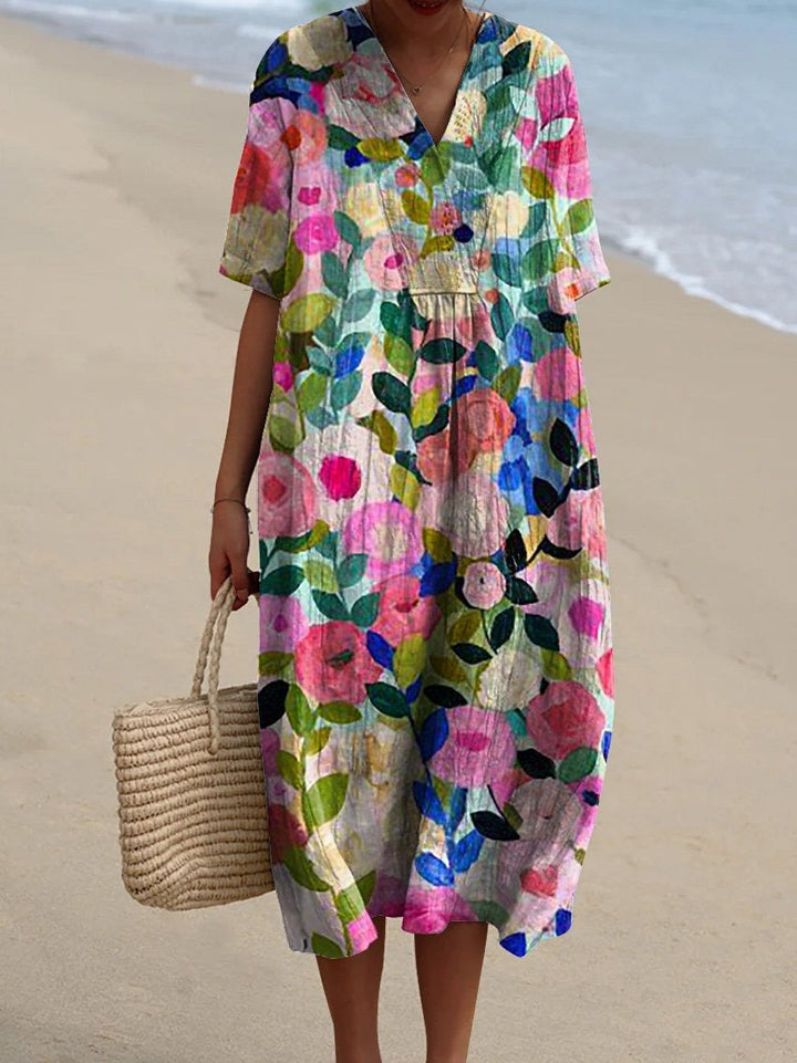Carina | Colorful Floral Dress