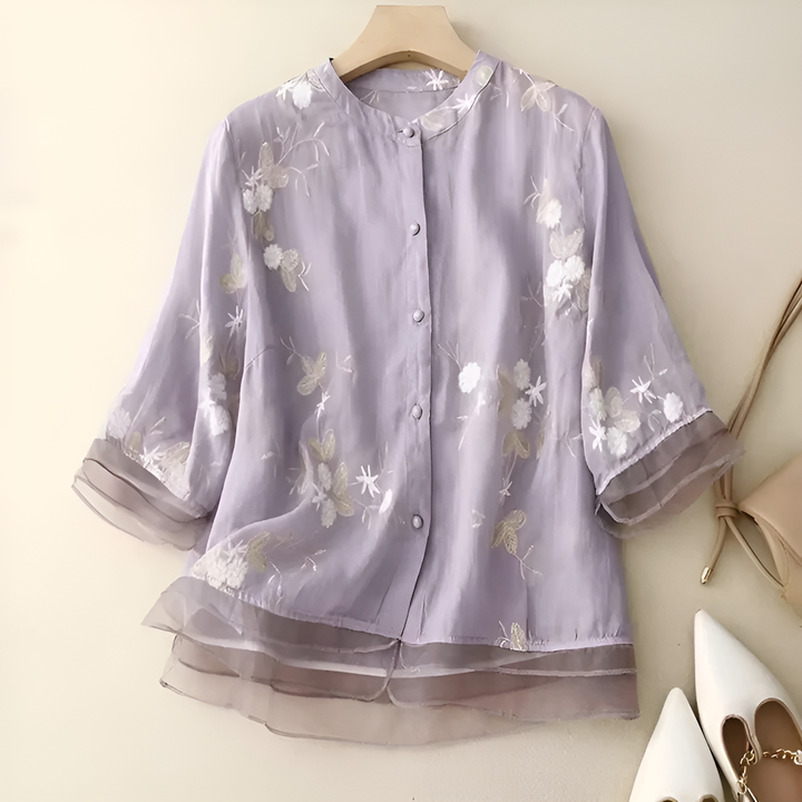 SERENA | Embroidered Blouse with Romantic Detail