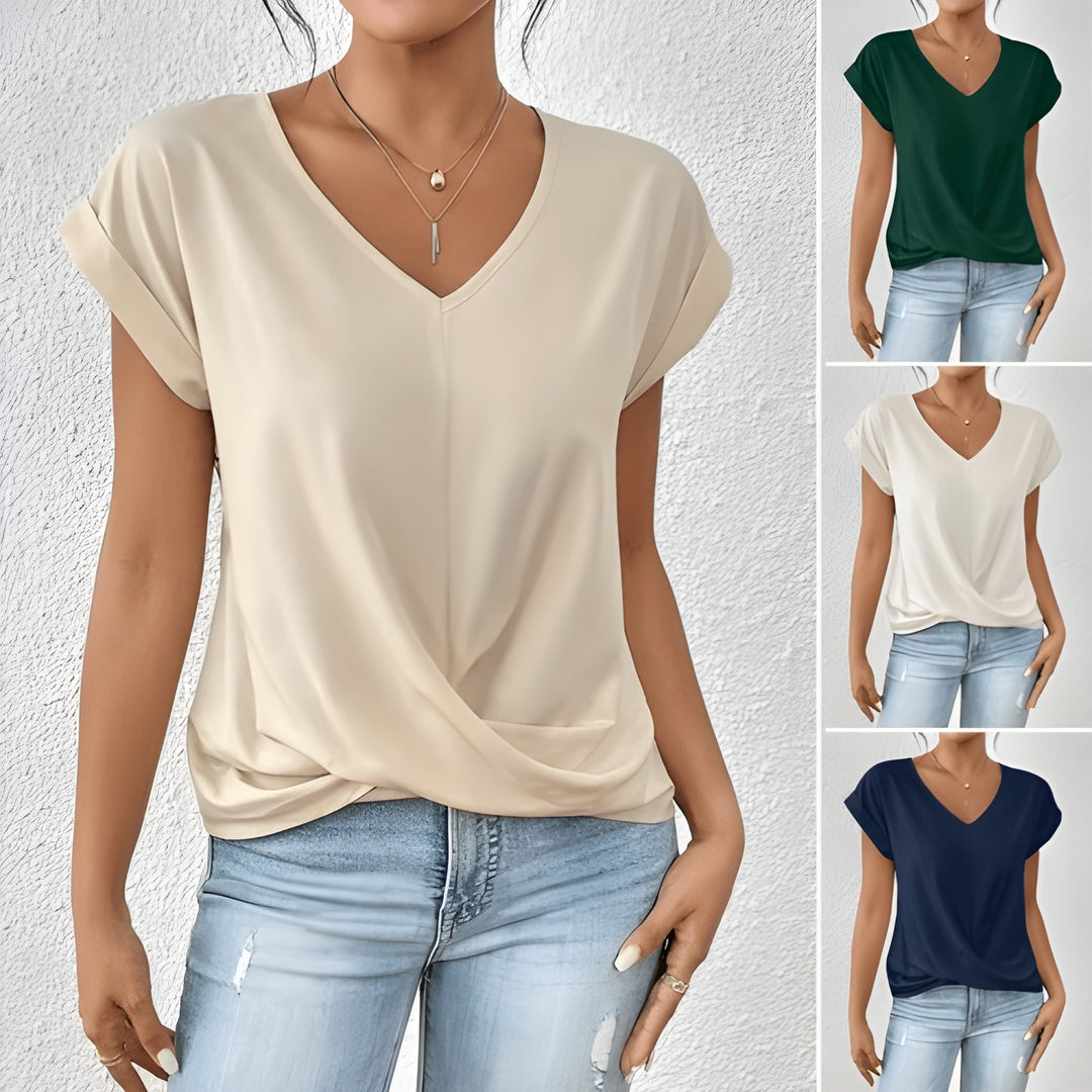 MAREN | Flattering Twist-Front Everyday Top