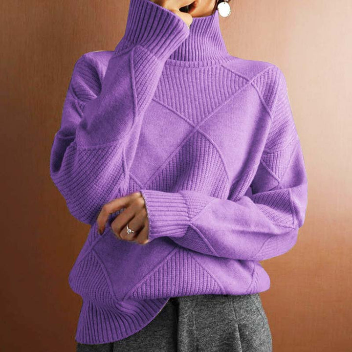 REMMY | Elegant Textured Turtleneck Sweater