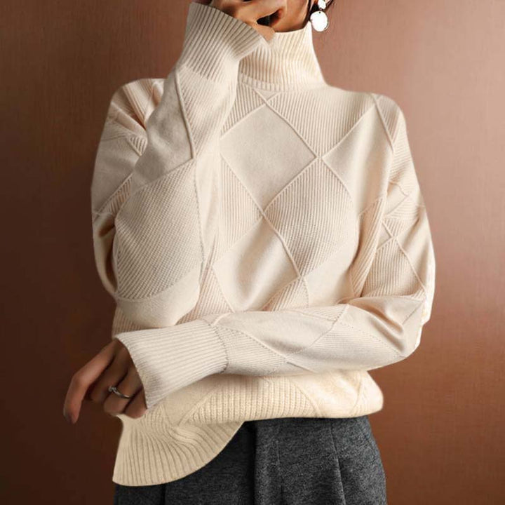 REMMY | Elegant Textured Turtleneck Sweater