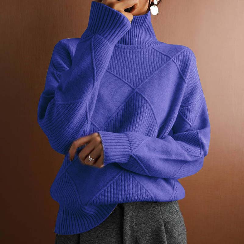 REMMY | Elegant Textured Turtleneck Sweater
