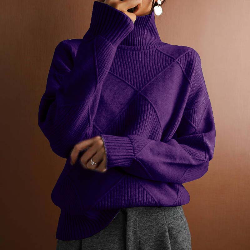 REMMY | Elegant Textured Turtleneck Sweater