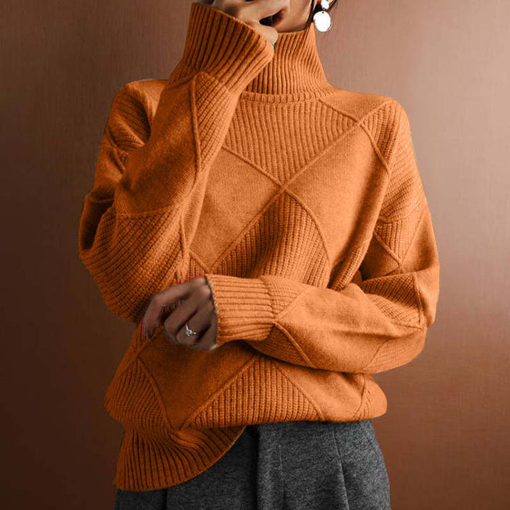 REMMY | Elegant Textured Turtleneck Sweater