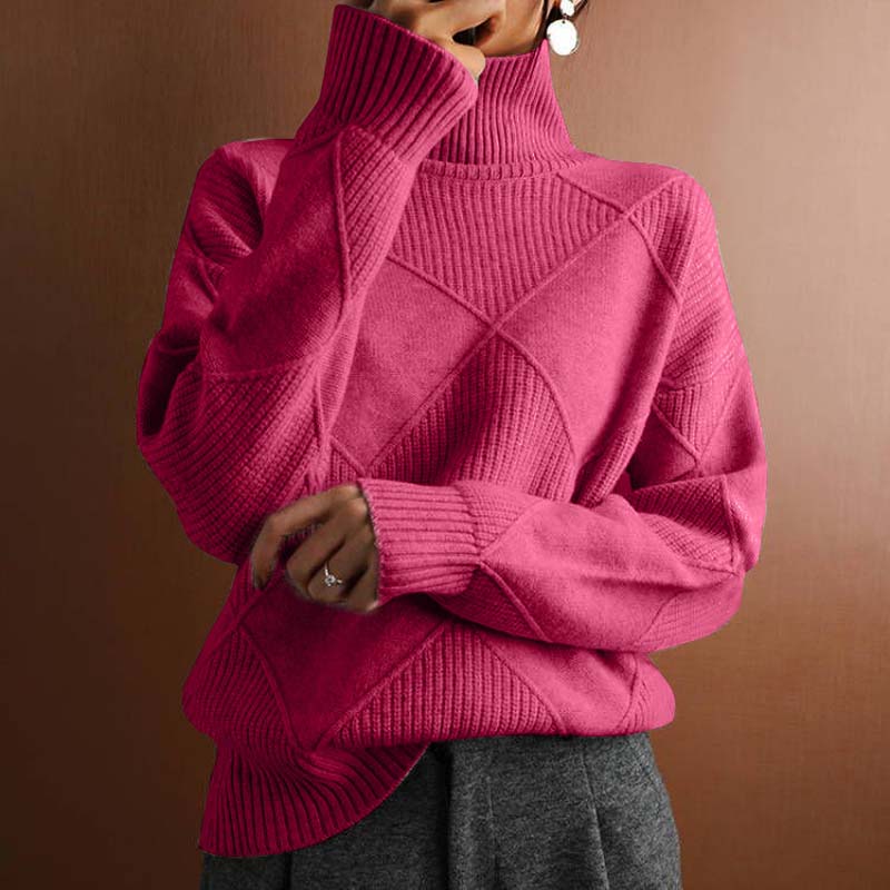 REMMY | Elegant Textured Turtleneck Sweater
