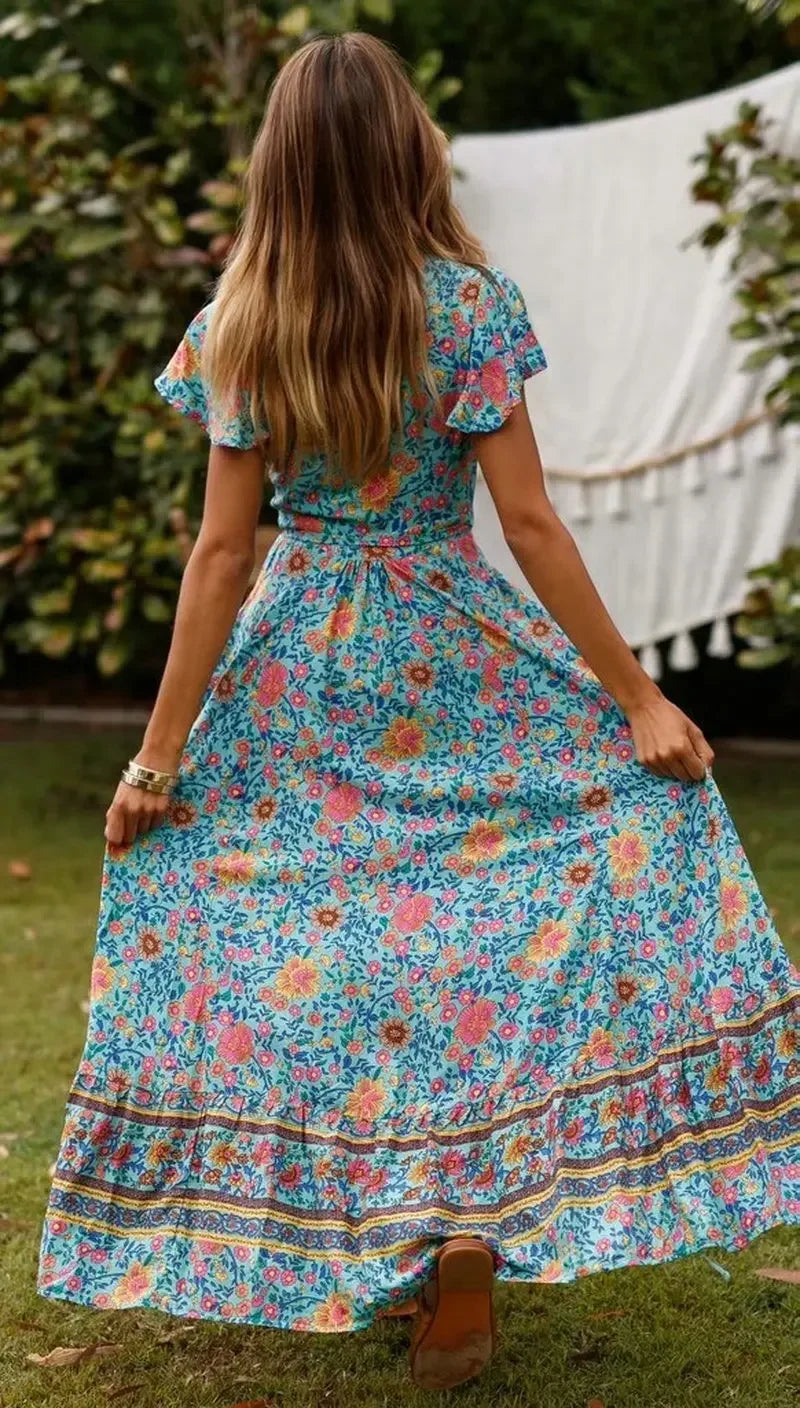 Haydee | Boho Wrap Maxi Dress