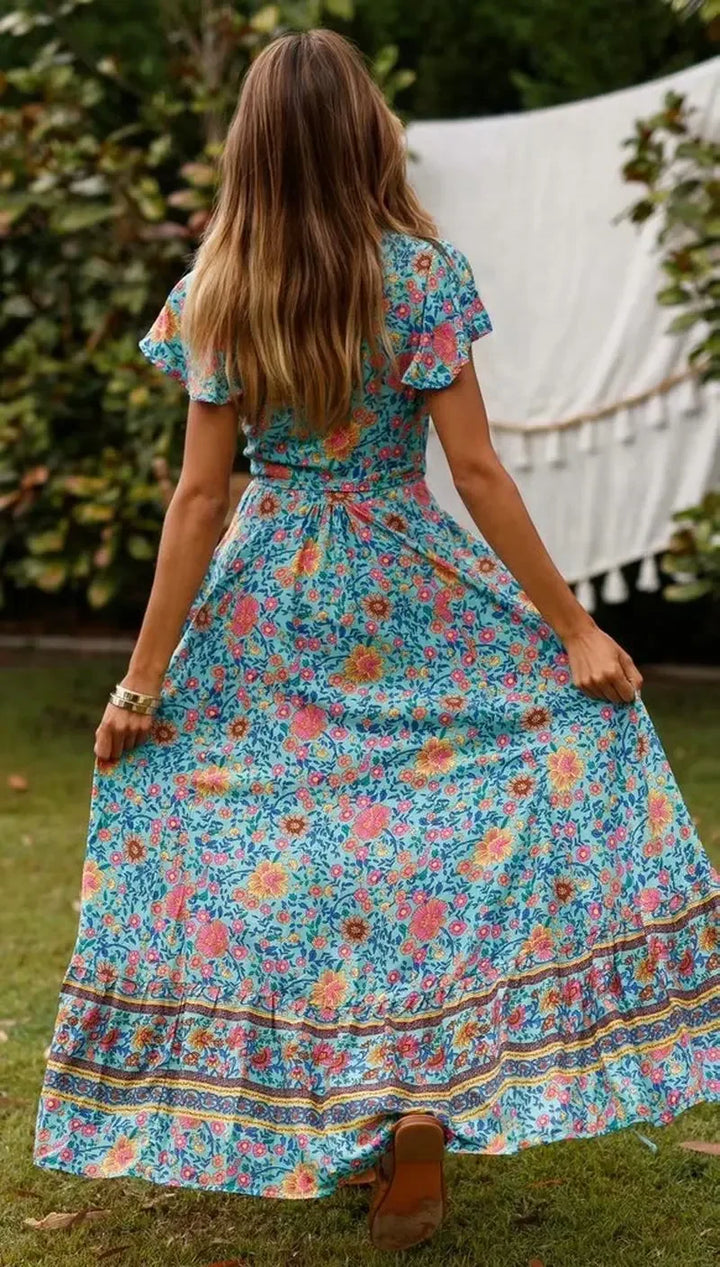 Haydee | Boho Wrap Maxi Dress