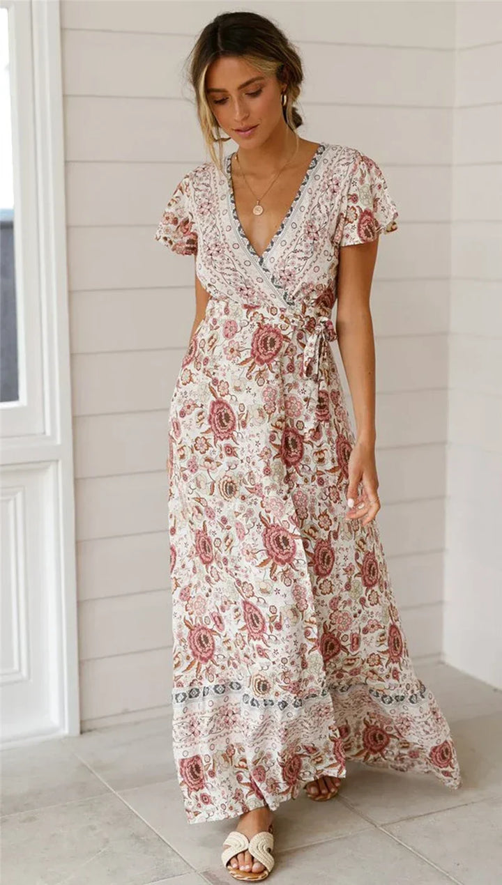 Haydee | Boho Wrap Maxi Dress