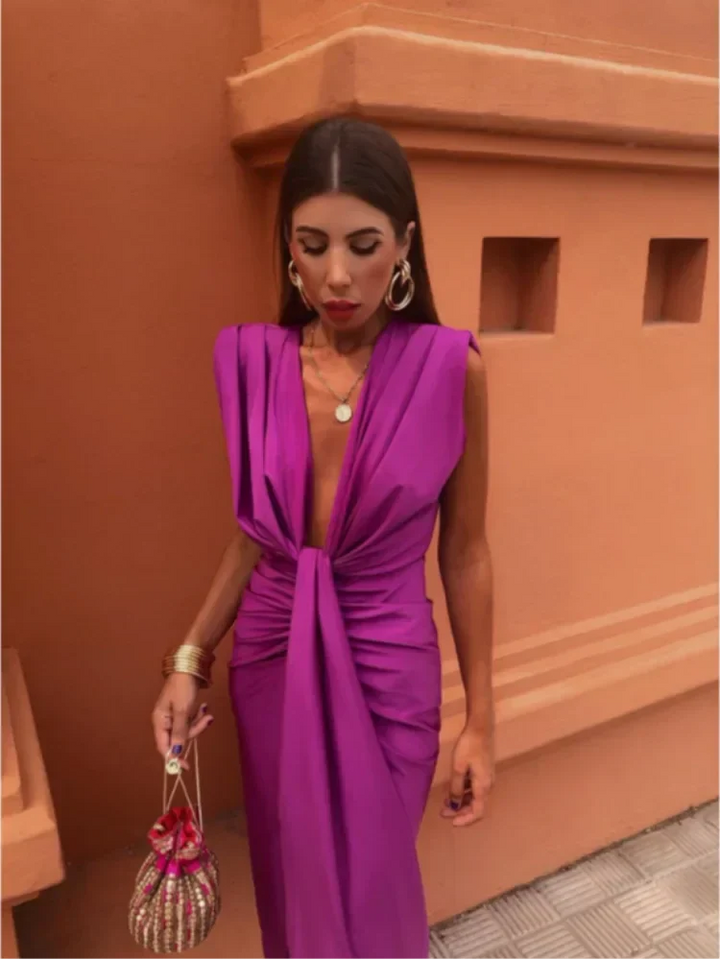 ARLETTA | Elegant Pleated Midi Dress